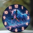 thumbnail image 1 of Unicorn Glow Clock 10-Inch Silent Wooden Wall Clock, Battery Operated (AA Batteries Not Included), Artistic Home Decor, 1 of 8