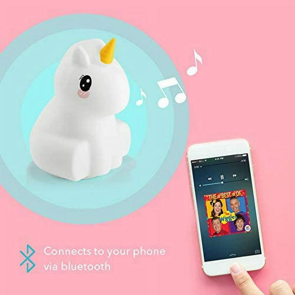 Unicorn Glowing Nursery Night Light with Bluetooth Speaker Girl's Room Decoration