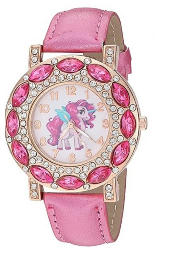 Unicorn Gold-Tone Analog Quartz Wristwatch, Pink, (Model)