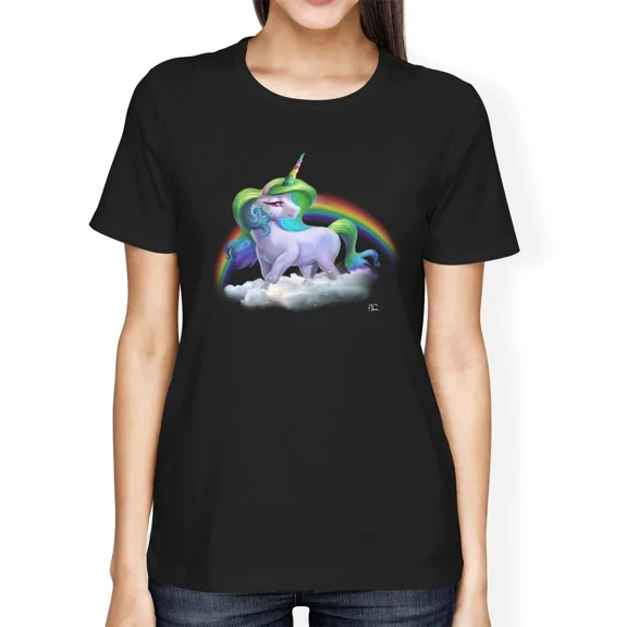 Unicorn Green Hair Fun Whimsical Fantasy Colorful Magical Style Unisex T-Shirt up to size 5XL
