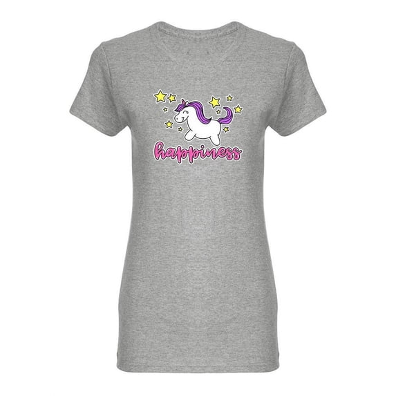 Unicorn Happiness Shaped T-Shirt Women -Image by Shutterstock, Female Medium