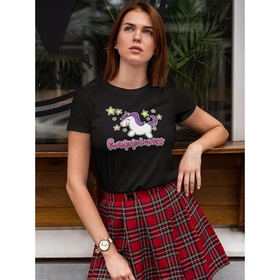 Unicorn Happiness Shaped T-Shirt Women -Image by Shutterstock, Female XX-Large