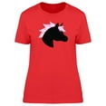 thumbnail image 1 of Unicorn Head Black Silhouette T-Shirt Women -Image by Shutterstock, Female XX-Large, 1 of 2