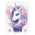 thumbnail image 1 of Unicorn Head Flowers Hair Food Scale Digital Kitchen Scale Waterproof Tempered Glass Tare Function 11 lb for Baking Cooking Meal Prep, 1 of 7
