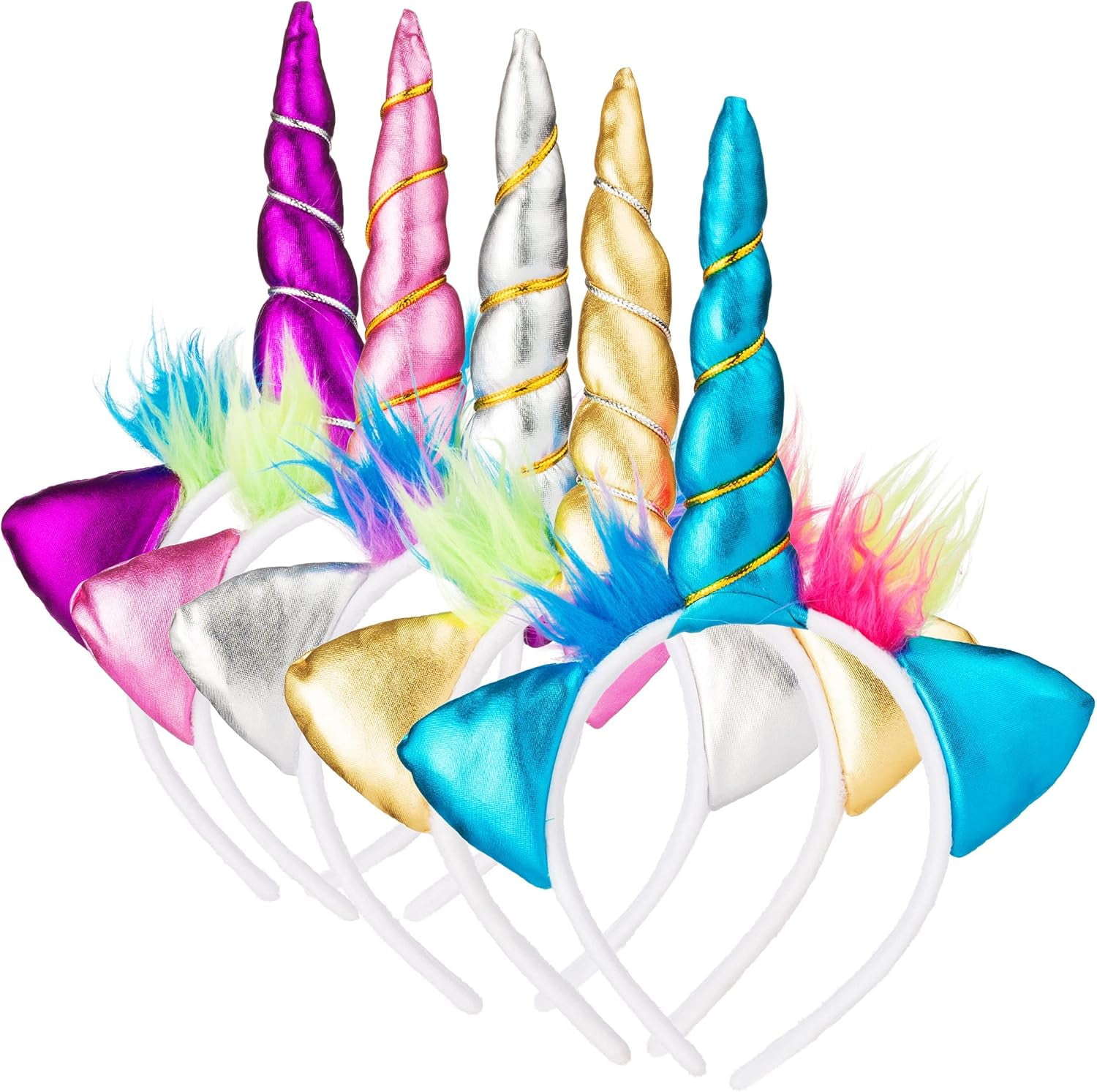 Unicorn Headband - (Pack of 12) Unicorn Headband for Girls, Toy Unicorn Party Favors for Kids, Unicorn Birthday Party Supplies for Kids, Party Hats