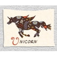 thumbnail image 1 of Unicorn Home and Kids Decor Tapestry, Silhouette Made with Ethnic Oriental Ornate Floral Effects Boho Art, Wall Hanging for Bedroom Living Room Dorm Decor, 80W X 60L Inches, Multi, by Ambesonne, 1 of 2