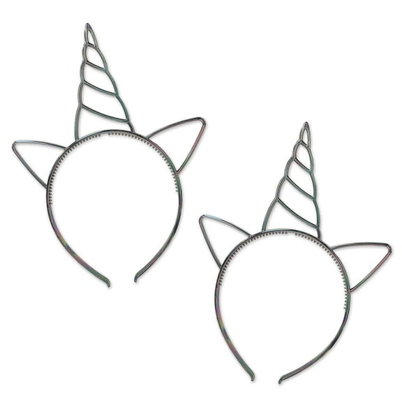 Unicorn Horn Headbands | Silver | 2 Pcs.