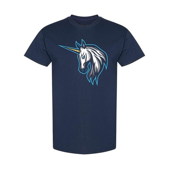 Unicorn Horse Head T-Shirt Men -Image by Shutterstock, Male XX-Large