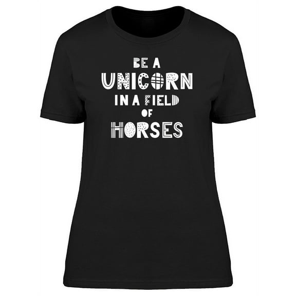 Unicorn In A Field Of Horses T-Shirt Women -Image by Shutterstock, Female XX-Large