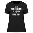 thumbnail image 1 of Unicorn In A Field Of Horses T-Shirt Women -Image by Shutterstock, Female x-Large, 1 of 2
