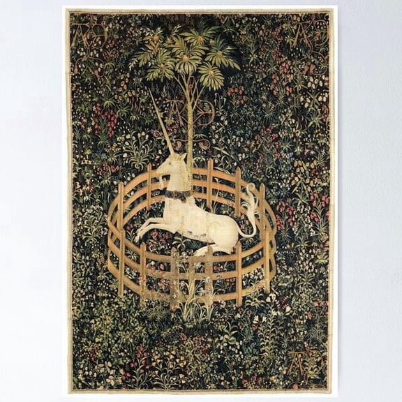 Unicorn In Captivity Poster, Poster Only