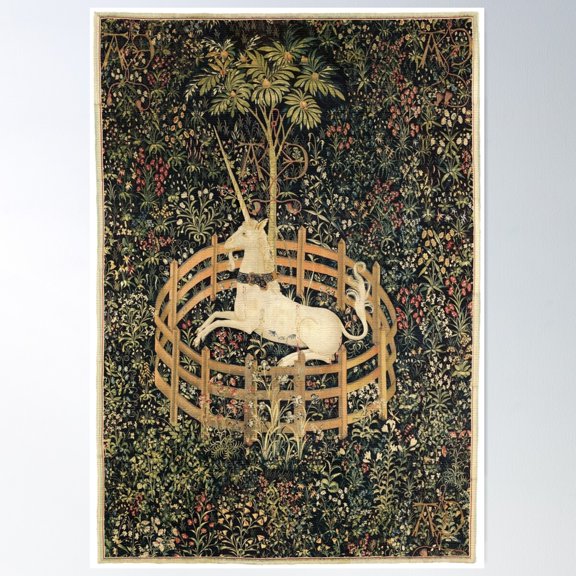 Unicorn In Captivity Poster Wall Art, Modern Wall Decor For Living Room Bedroom, 12x18 UNFRAMED