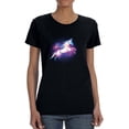 thumbnail image 1 of Unicorn In Neon Stars Shaped T-Shirt Women -Image by Shutterstock, Female Small, 1 of 4
