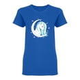 thumbnail image 1 of Unicorn In The Moon Shaped T-Shirt Women -Image by Shutterstock, Female XX-Large, 1 of 2