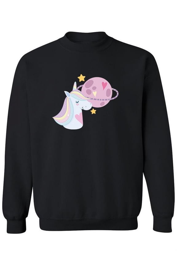 Unicorn In The Space Sweatshirt Women -Image by Shutterstock, Female Small