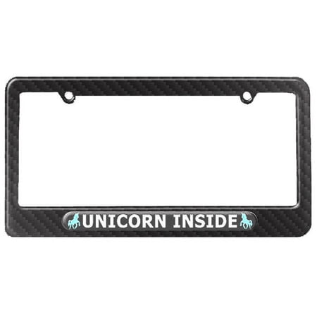Unicorn Inside License Plate Frame