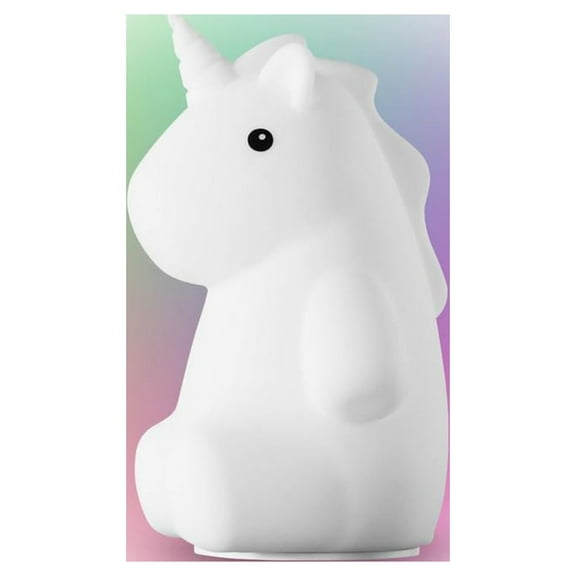 Unicorn Integrated LED Rechargeable Silicone Night Light Lamp, White