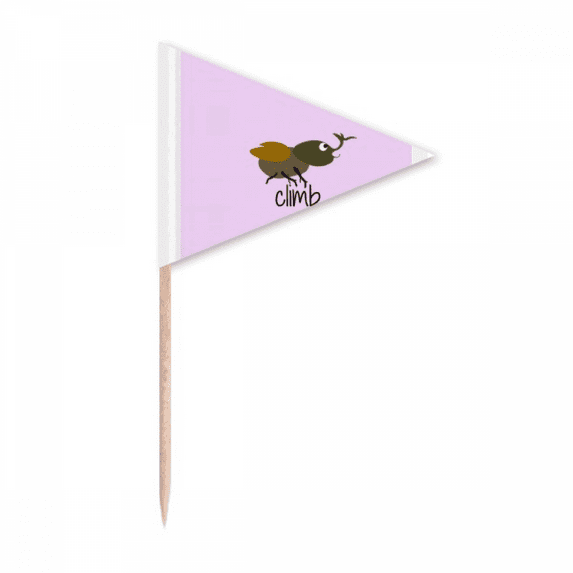 Unicorn Ireeping Insect Art Deco Fashion Toothpick Triangle Cupcake Toppers Flag