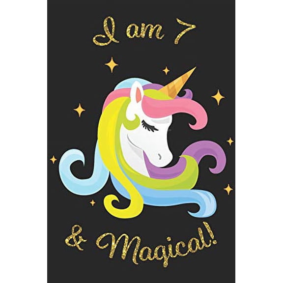 Pre-Owned Unicorn Journal I am 7 & Magical: with MORE UNICORNS INSIDE ! A Happy Birthday Years Old Notebook for Kids, Girls Paperback