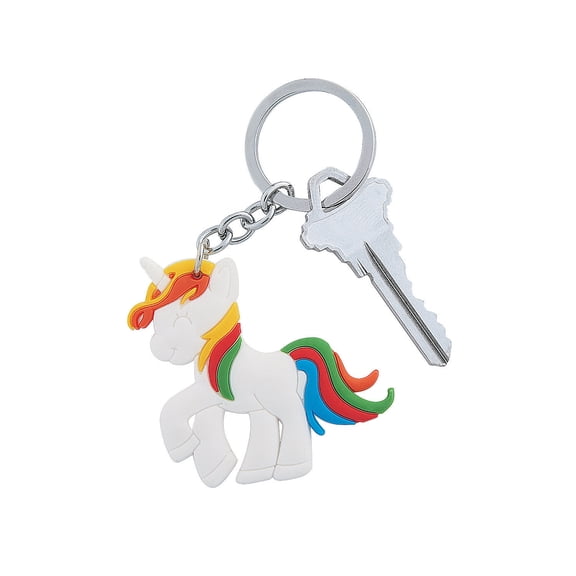 Unicorn Key Chains - Party Favors - 12 Pieces