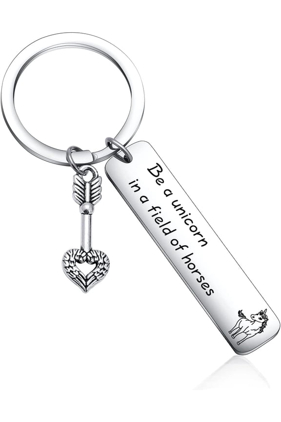 Unicorn Key Ring Inspirational Cousin Bff Daughter Keychain Motivational Keychain Friendship Gift