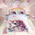 thumbnail image 1 of Unicorn King Bedding Sets 3 Piece Rainbow Unicorn Comforter, Cute Cartoon Unicorn Quilt Comforter Unicorn Room Decor, 1 of 7