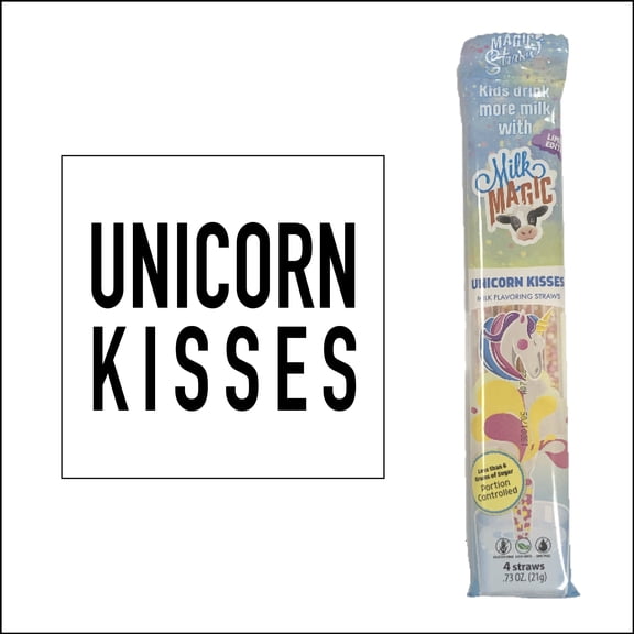 Milk Magic Unicorn Kisses Milk Flavoring Straws 4 Count
