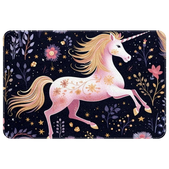 Unicorn Kitchen Rugs Indoor Rug Door Mats - Polyester, Non-Slip, Machine Washable
