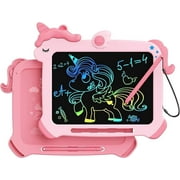 Unicorn LCD Writing Tablet for Kids, 8.5-inch Mess-Free Drawing Pad, Eye Protection Screen, Reusable Doodle Board, Perfect Travel Toy for 3-7 Year Olds (Alternative to Boogie Board)