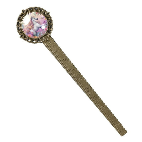 Unicorn Lace Bookmark in Antique Bronze: a Delightful Reading Accessory for Book Lovers