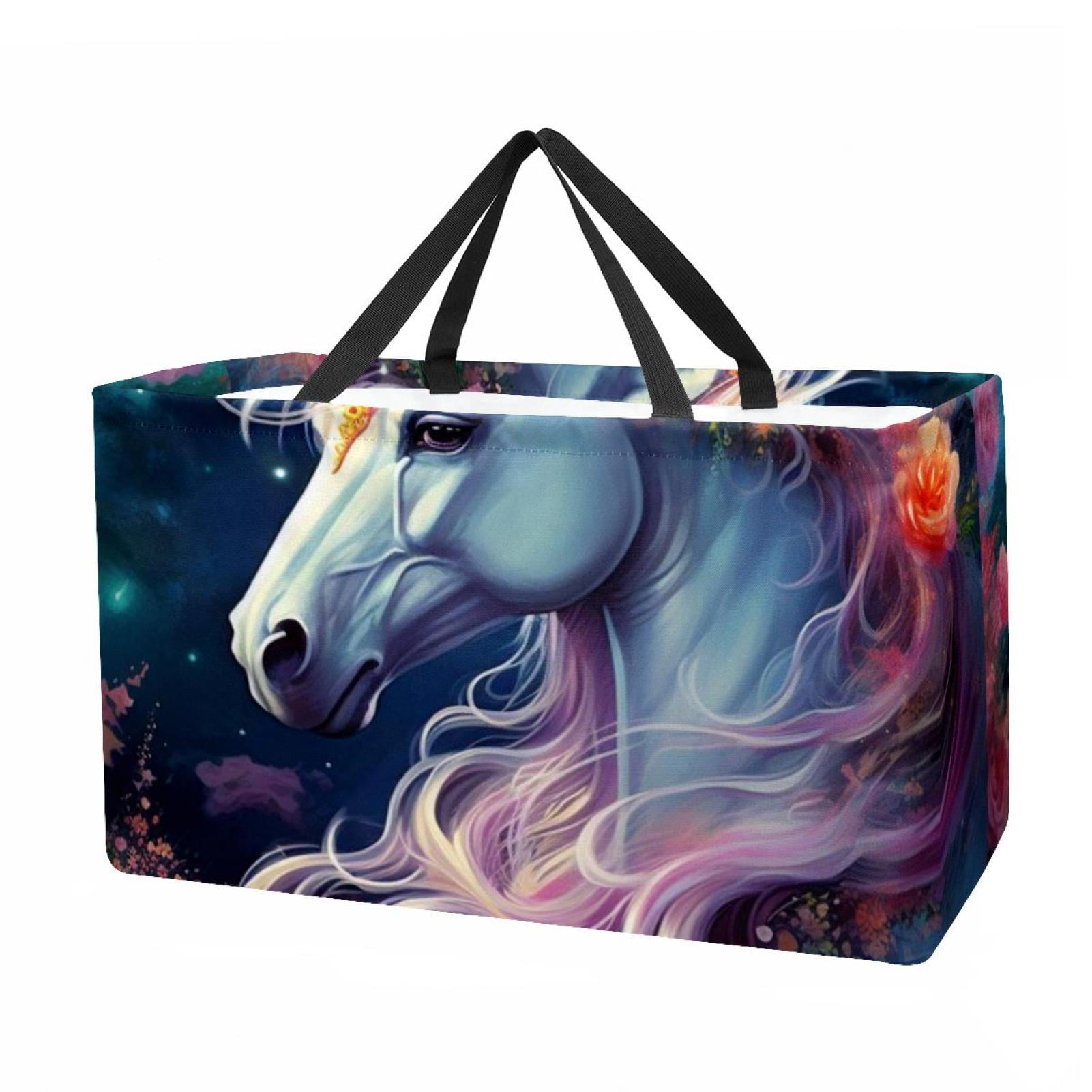 Unicorn Large Foldable Oxford Cloth Storage Bin Laundry Bag, Picnic