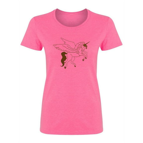 Unicorn Line Art Shaped T-Shirt Women -Image by Shutterstock, Female XX-Large