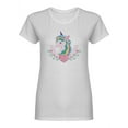 thumbnail image 1 of Unicorn Love Heart Shaped T-Shirt Women -Image by Shutterstock, Female x-Large, 1 of 2