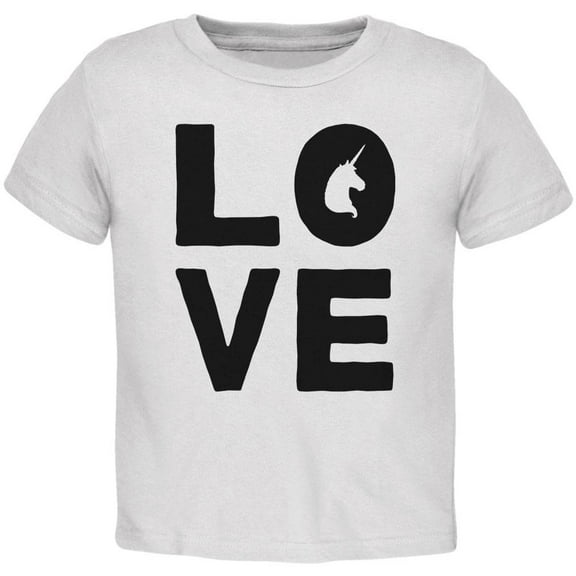 Unicorn Love Toddler T Shirt White 2T
