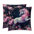 thumbnail image 1 of Unicorn Luxurious Velvet Throw Pillow Inserts with Unique Patterns - Set of 2 Chair Pillow Covers - Available in 16x16, 18x18, 20x20 Inches for All Occasions, 1 of 6