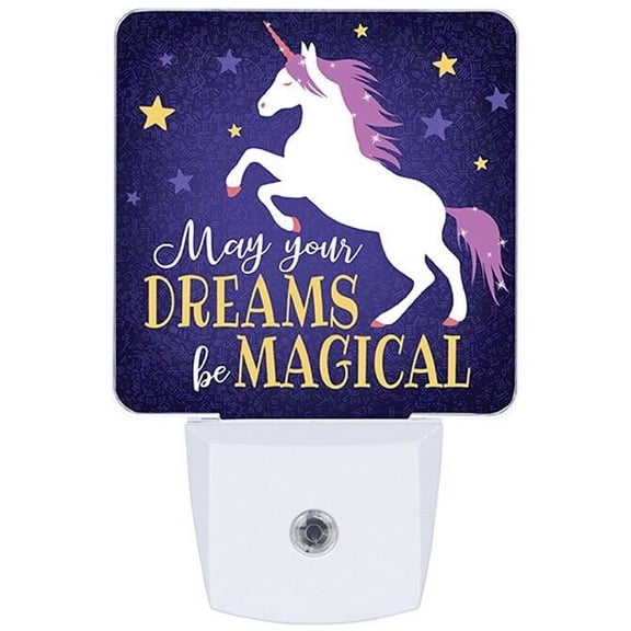 Carson Dreams Be Magical Nightlight, 4.5-inch Height, Wall Plug Lighting Decoration