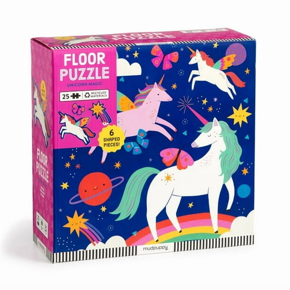 Unicorn Magic 25 Piece Floor Puzzle with Shaped Pieces (Jigsaw)