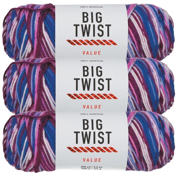 Unicorn Magic Ombre Medium Weight Acrylic Yarn - 3 Skeins