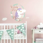 Unicorn Magic Peel and Stick Wall Decals with Glitter