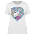 thumbnail image 1 of Unicorn Magic Rose Heart Shape T-Shirt Women -Image by Shutterstock, Female Medium, 1 of 2