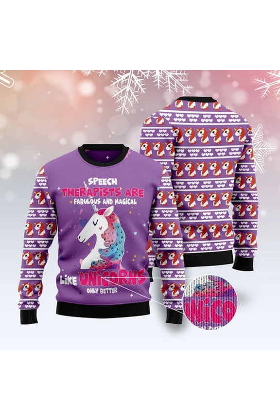 Unicorn Magical 3D Christmas Sweater, Funny Xmas Sweater, Sweater Xmas