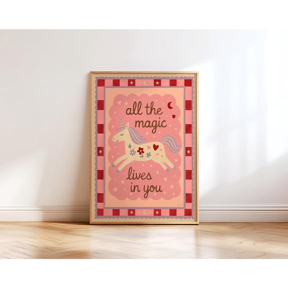 Unicorn Magical Quote Wall Art Print
