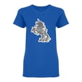 thumbnail image 1 of Unicorn Mandala Design Shaped T-Shirt Women -Image by Shutterstock, Female Small, 1 of 2