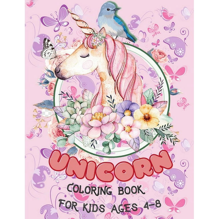 Unicorn Mermaid Princess Coloring Book For Kids: A Children