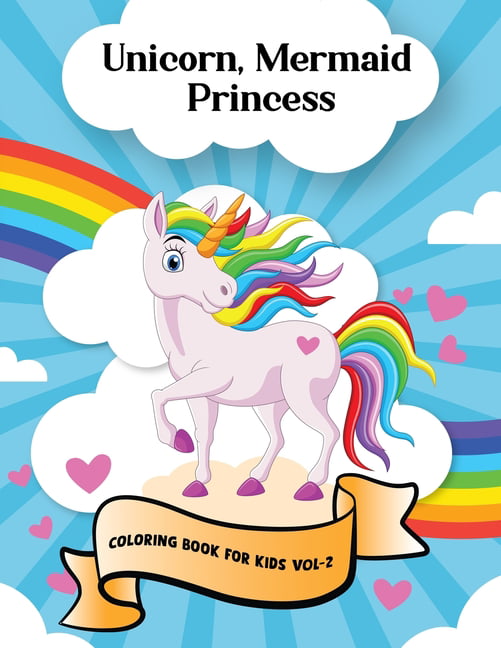 Unicorn Mermaid Princess Coloring Book For Kids: A Children Coloring Book  With Lots o (Bog, Paperback / softback, Engelsk)