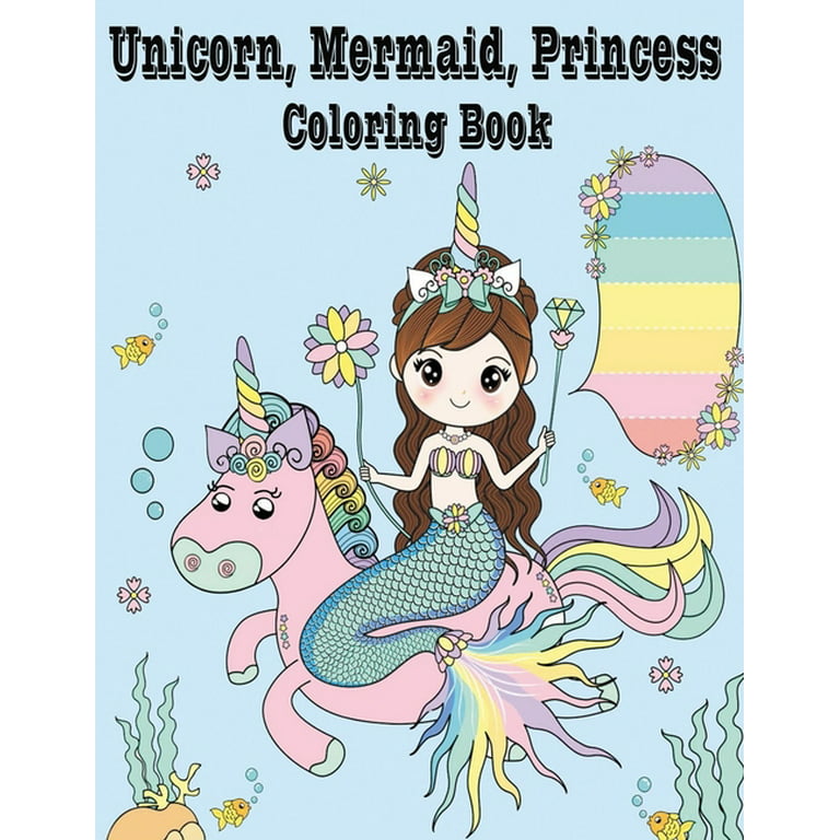 Crafts for Kids Ages 4-8 Sticker Paint Books, Princess, Mermaid