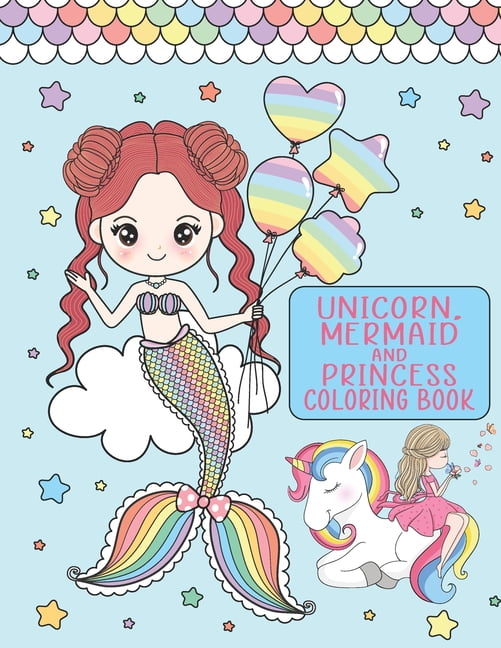 unicorn coloring book for kids ages 4-8 years: Coloring Book with Rainbow,  Mermaid Coloring Books For Kids Girls | Cute Unicorn Activity Pads