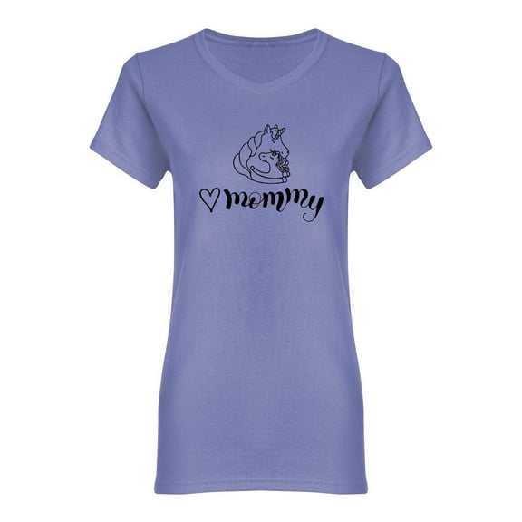 Unicorn Mommy Shaped T-Shirt Women -Image by Shutterstock, Female Small