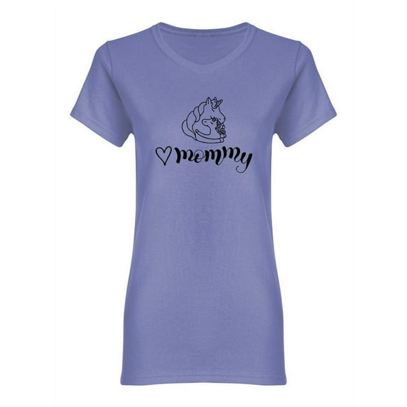 Unicorn Mommy Shaped T-Shirt Women -Image by Shutterstock, Female Small