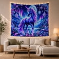 thumbnail image 1 of Unicorn Under Moonlit Northern Lights Mystical Fantasy Style for Unicorn Lovers Winter Wall Decor Christmas Gift Tapestry Wall Hanging for Bedroom, Nursery and Dorm, 1 of 7